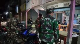 Foto : Koramil 06/Ledo bersama Ormas Banser laksanakan patroli gabungan malam hari