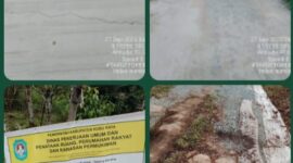 Foto : Proyek pembangunan jalan Kumpai–Tebang Kacang