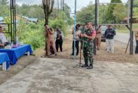 Foto : Dandim 1204/Sanggau-Sekadau Letkol Kav Slamet Purwanto menghadiri kegiatan pemantauan Pembagian Makan Bergizi Gratis di Bokak Sebumbun