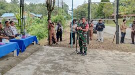 Foto : Dandim 1204/Sanggau-Sekadau Letkol Kav Slamet Purwanto menghadiri kegiatan pemantauan Pembagian Makan Bergizi Gratis di Bokak Sebumbun