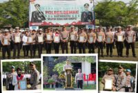 Foto : Apel pemberian penghargaan kepada sejumlah personel yang berprestasi selama bulan Agustus hingga September 2025 yang berlangsung di Lapangan Wicaksana Laghawa