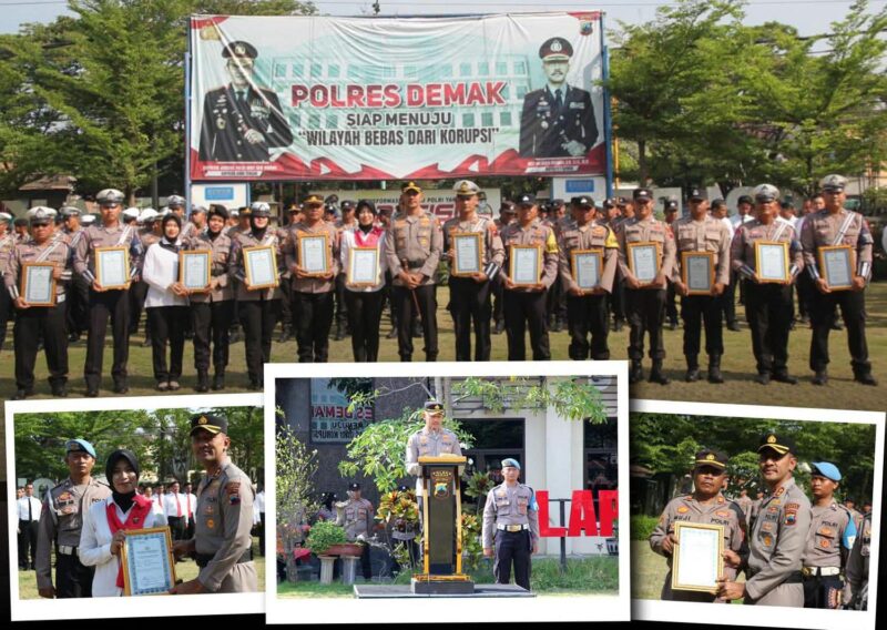 Foto : Apel pemberian penghargaan kepada sejumlah personel yang berprestasi selama bulan Agustus hingga September 2025 yang berlangsung di Lapangan Wicaksana Laghawa