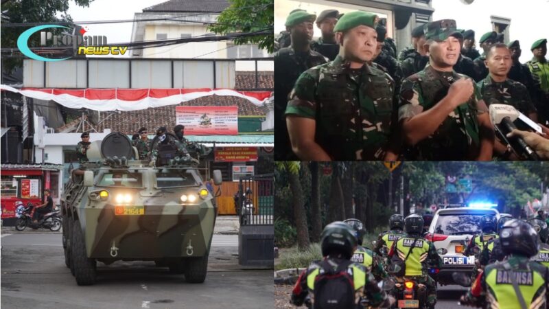 Foto : Kodam III/Siliwangi menggelar patroli gabungan dalam rangka mengantisipasi kegiatan unjuk rasa di wilayah Kota Bandung