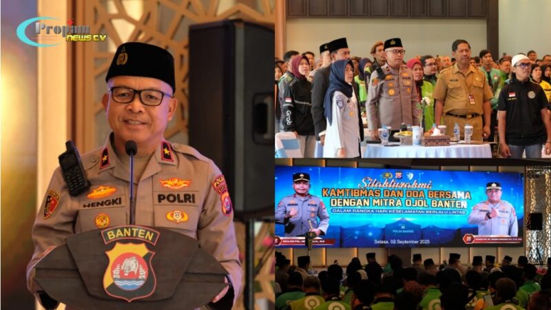 Foto : Acara Silaturahmi Kamtibmas dan Doa Bersama dengan Rekan Mitra Ojek Online (Ojol) Banten