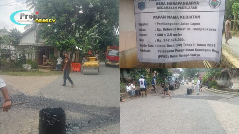 Foto : Pembangunan infrastruktur jalan poros desa di Kampung Kuluwut Barat