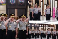 Foto : Upacara kenaikan pangkat yang diselenggarakan di Rupattama Mabes Polri