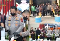 Foto : Polda Banten gelar Press Conference pemusnahan barang bukti Narkoba jenis sabu, tembakau sintetis, ganja dan obat-obatan
