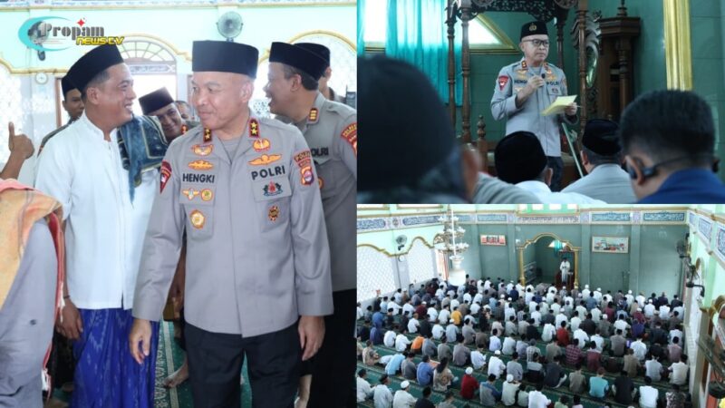 Foto : Kapolda Banten Irjen Pol Hengki melaksanakan kegiatan Sholat Jum'at Keliling di Masjid Jammi Baitul Iffah, Desa Sukamanah