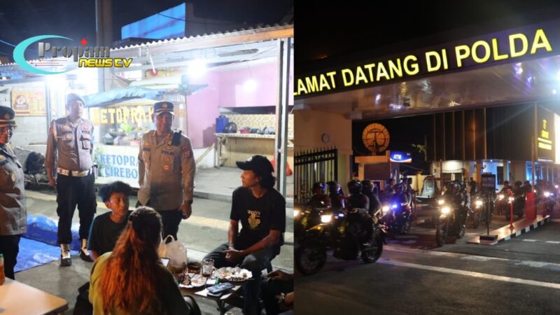Foto : Polda Banten bersama TNI, dan Satpol PP menggelar patroli skala besar di wilayah hukum Polda Banten
