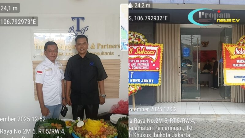 Foto : Peresmian Kantor Kabiro Media Propam News TV yang berlokasi di Ruko Apartemen Robinson, Jalan Jembatan Dua Raya No. 2A, Jakarta Utara.