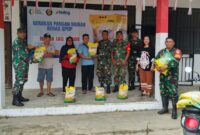 Foto : Kegiatan pangan murah beras SPHP yang bertempat di Ds. Gerantung Kec. Samalantan Kab. Bengkayang. 