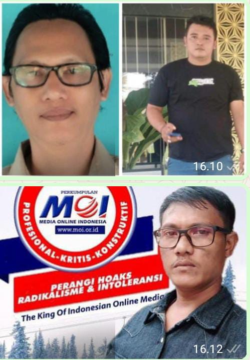 Foto : H. Imron, pengurus MOI DPC Kabupaten Pandeglang, Jaka Somantri, Sekretaris Jenderal AWDI DPC Kabupaten Pandeglang