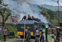 Foto : Kebakaran yang terjadi di Kompleks Kodam Lama Jalan Sukun Kelurahan Numbay Distrik Jayapura Selatan