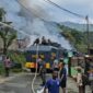 Foto : Kebakaran yang terjadi di Kompleks Kodam Lama Jalan Sukun Kelurahan Numbay Distrik Jayapura Selatan