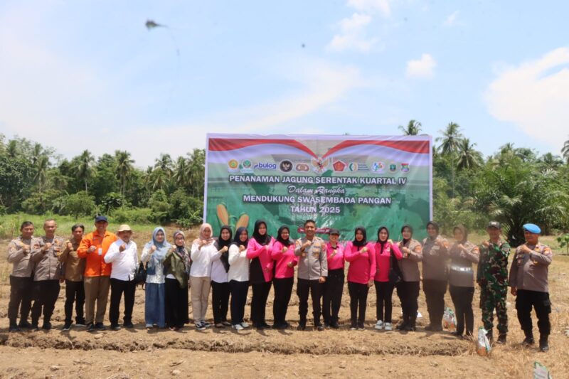 Foto : Kegiatan Penanaman Jagung Serentak Kuartal IV Tahun 2025 bertempat di Desa Pagat, Kecamatan Batu Benawa, Kabupaten Hulu Sungai Tengah
