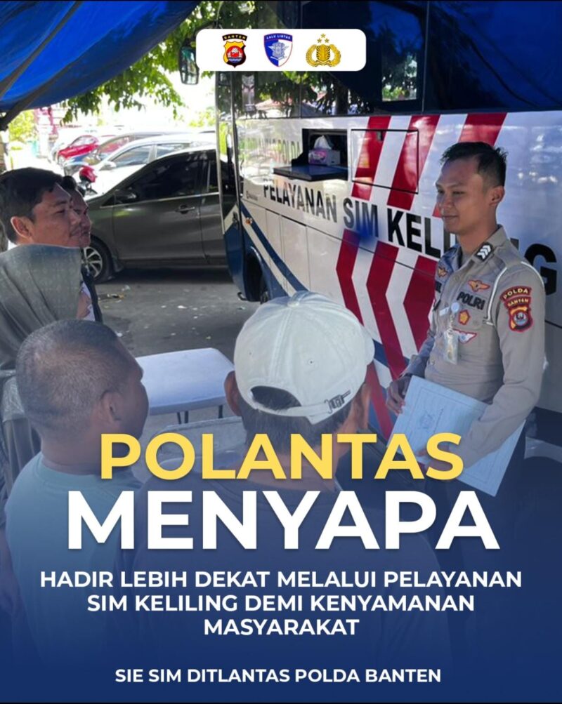 Foto : Polantas Menyapa, Layanan SIM keliling Ditlantas Polda Banten