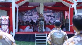 Foto : Pembukaan Lomba Berburu dan Bakti Sosial yang diselenggarakan dalam rangka memperingati HUT Tentara Nasional Indonesia (TNI) ke-80 tahun 2025 yang bertempat di Yonif 320/Badak Putih