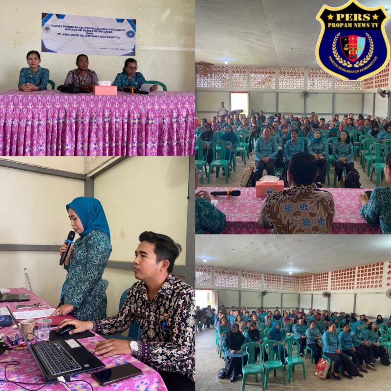 Foto : Kegiatan rapat bersama aparatur desa dan TP-PKK sekecamatan semitau