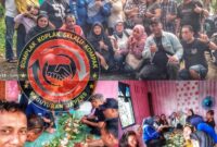 Foto : kegiatan rutin berupa arisan dan kopi darat (kopdar) di Villa Empang, Kampung Nanggela, Desa Sukmajaya, Kecamatan Tajurhalang, Kabupaten Bogor