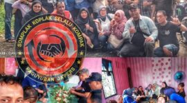 Foto : kegiatan rutin berupa arisan dan kopi darat (kopdar) di Villa Empang, Kampung Nanggela, Desa Sukmajaya, Kecamatan Tajurhalang, Kabupaten Bogor