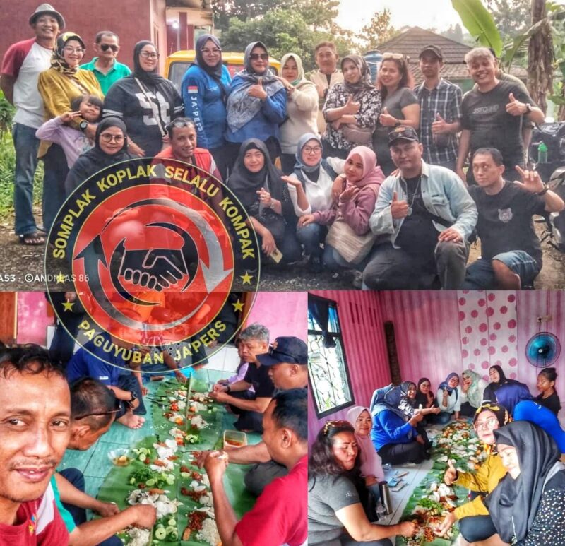 Foto : kegiatan rutin berupa arisan dan kopi darat (kopdar) di Villa Empang, Kampung Nanggela, Desa Sukmajaya, Kecamatan Tajurhalang, Kabupaten Bogor