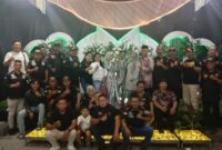 Foto : Jajaran pengurus Ormas PPBNI Satria Banten Dewan Pimpinan Anak Cabang (DPAC) beserta ranting se-Kecamatan Kalideres hadiri acara pernikahan Nanda dan Opik, yang merupakan putri dari Bapak M. Sukri dan Ibu Mira