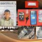 Foto : Pelaku berinisial FI dan juga barang bukti