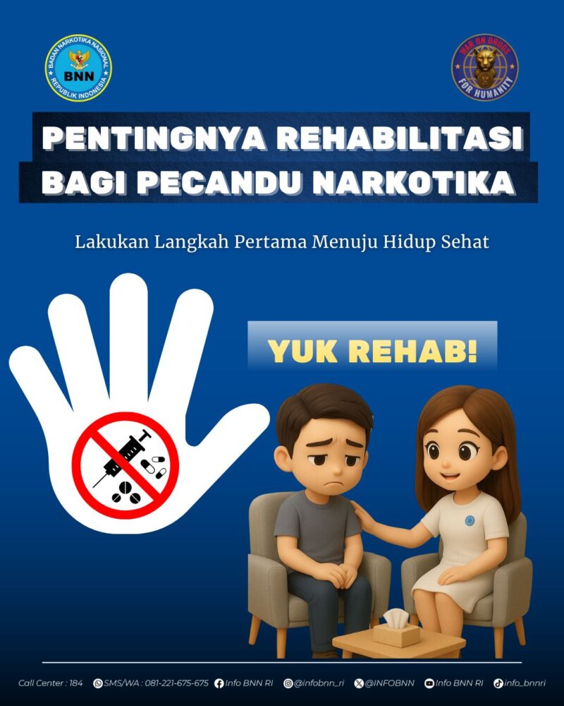 Foto : BNN terus menggalakkan kampanye kesadaran pentingnya rehabilitasi bagi pecandu narkotika