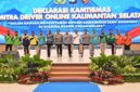 Foto : Polda Kalsel menggelar Deklarasi Kamtibmas bersama para mitra driver online se-provinsi