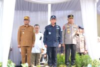 Foto : Apel Kesiapsiagaan Penanganan Kerawanan Bahaya dan Dekontaminasi Radionuklida Cs-137 yang bertempat di Mako Polsek Cikande