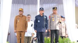 Foto : Apel Kesiapsiagaan Penanganan Kerawanan Bahaya dan Dekontaminasi Radionuklida Cs-137 yang bertempat di Mako Polsek Cikande