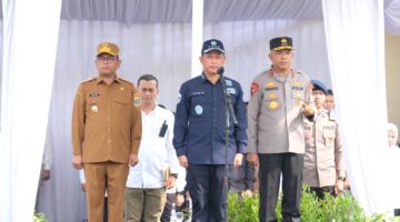 Foto : Apel Kesiapsiagaan Penanganan Kerawanan Bahaya dan Dekontaminasi Radionuklida Cs-137 yang bertempat di Mako Polsek Cikande
