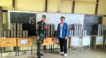 Foto : Babinsa koramil 1204-15/Sekadau Hilir praka irawan laksanakan kegiatan pemantauan Pembagian Makan Bergizi Gratis
