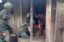 Foto : Satgas Pamtas RI-PNG Yonif 521/DY Pos Benawa melaksanakan kegiatan Binter di Kampung Benawa, Distrik Benawa, Kabupaten Yalimo, Papua Pegunungan