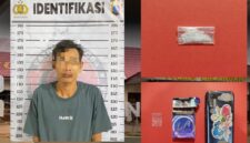 Foto : Pengedar narkoba di Desa Ambakiang, Kecamatan Awayan, Kabupaten Balangan berhasil dibekuk jajaran Satresnakoba Polres Balangan