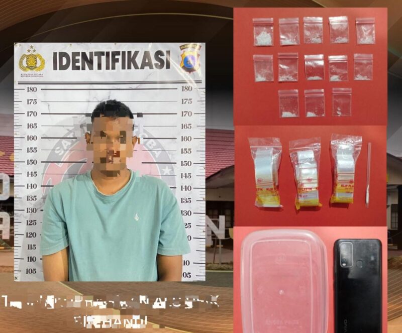Foto : Satresnarkoba Polres Balangan berhasil menangkap penjual sabu yakni TA (29) 