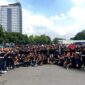 Foto : Organisasi Masyarakat PPBNI Satria Banten (Patriot Pemersatu Banten Nasional Indonesia) menghadiri apel kebangsaan dan sinergitas yang diselenggarakan oleh Polda Metro Jaya