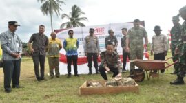 Foto : Kegiatan Ground Breaking atau peletakan batu pertama pembangunan Koperasi Desa/Kelurahan Merah Putih