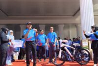 Foto : Kegiatan Senam Massal yang digelar di Lapangan Upacara Gubernur Banten, Kawasan Pusat Pemerintahan Provinsi Banten (KP3B) Palima