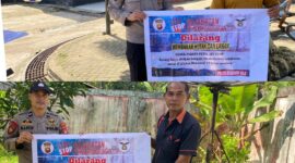 Foto : Polres Landak, Polsek Mempawah Hulu, Polda Kalbar mensosialisasikan kepada masyarakat untuk tidak melakukan pembakaran hutan dan lahan