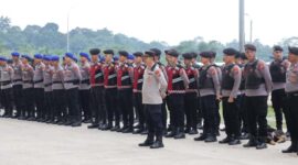 Foto : Polda Banten melaksanakan KRYD dalam rangka pengamanan Kompetisi I-League Pegadaian Championship Tahun 2025/2026 di Banten International Stadium