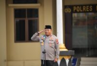 Foto : Wakapolda Banten Brigjen Pol Drs. Hendra Wirawan, S.I.K., M.H. pimpin langsung apel persiapan pengamanan yang digelar di Halaman Mapolres Pandeglang