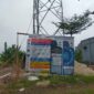 Foto : Pembangunan menara telekomunikasi milik Indosat yang berlokasi di Desa Sukamulya, Kecamatan Sukamulya, Kabupaten Tangerang