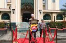 Foto : Polda Banten melaksanakan apel pengamanan kegiatan Istigosah, Tabligh Akbar, Maulid Nabi Muhammad SAW, dan Haul Syekh Abdul Qodir Jaelani yang digelar di depan Masjid Agung Pandeglang