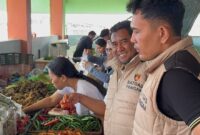 Foto : Tim Satgas Pangan Ditreskrimsus Polda Kalimantan Selatan melakukan inspeksi mendadak (sidak) ke Pasar Kuripan, Banjarmasin