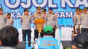 Foto : Kapolri Jenderal Listyo Sigit Prabowo menghadiri kegiatan Apel Ojol Kamtibmas di Monas, Jakarta Pusat