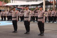 Foto : Polres Barito Kuala melaksanakan upacara Launching Nomenklatur Kanit SPKT Menjadi Pamapta SPKT