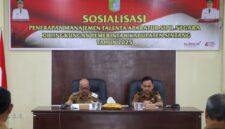 Foto : Kegiatan sosialisasi penerapan manajemen talenta Aparatur Sipil Negara di Aula BKPSDM