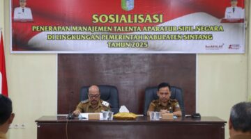 Foto : Kegiatan sosialisasi penerapan manajemen talenta Aparatur Sipil Negara di Aula BKPSDM