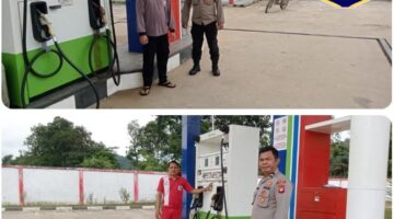 Foto : Jajaran Polsek Sebangki laksanakan patroli siang di Stasiun Pengisian Bahan Bakar Umum (SPBU) wilayah hukum Polsek Sebangki
